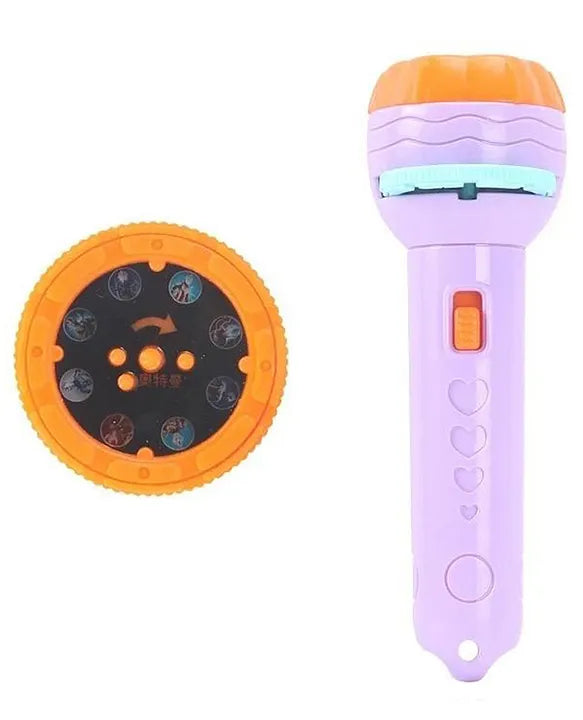 Mini Projector 3 Slides 24 Patterns Flashlight Torch For Kids